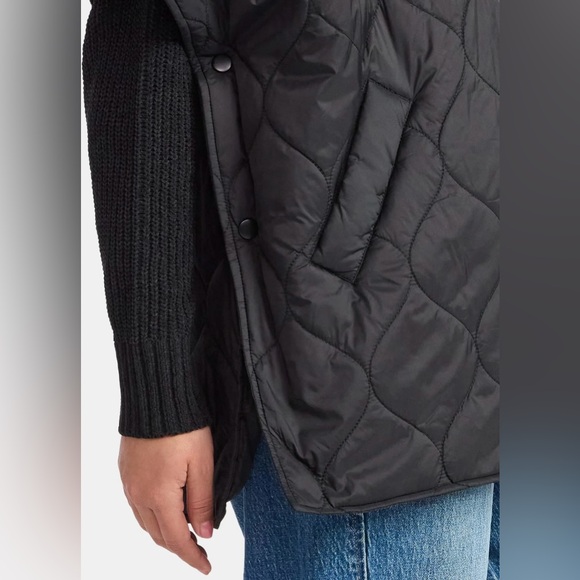 NWT Women’s Black Quilted Puffer vest Nylon Jacket - Picture 4 of 8